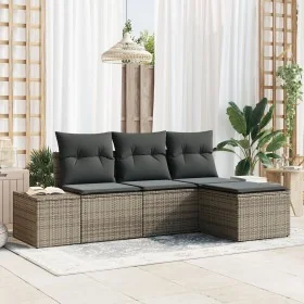 Conjunto de Sofá de Jardín de 4 Piezas con