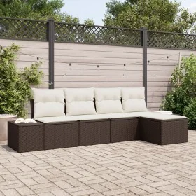 Conjunto de Sofá de Jardín de 5 Piezas con