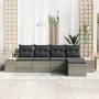 Juego de Sofá de Jardín de 5 Piezas con Cojines Grises de Ratán Sintético by , Outdoor sofas - Ref: Foro24-3347019, Price: 32...