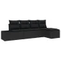 Juego de sofá de jardín de 5 piezas con cojines negros de ratán resistente by , Outdoor sofas - Ref: Foro24-3347023, Price: 3...