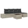 Juego de Sofá de Jardín de 6 Piezas con Cojines Gris Poliratán von , Outdoor-Sofas - Ref: Foro24-3347032, Preis: 408,23 €, Ra...