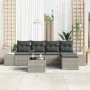 Juego de Sofá de Jardín de 6 Piezas con Cojines Gris Poliratán von , Outdoor-Sofas - Ref: Foro24-3347032, Preis: 408,23 €, Ra...