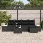 Conjunto de Sofá de Jardín de 6 Piezas con Cojines Beige de Poliratán by , Outdoor sofas - Ref: Foro24-3347033, Price: 379,49...