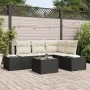 Juego de Sofá de Jardín de 4 piezas con Cojines Marrón de Poliratán by , Outdoor sofas - Ref: Foro24-3347047, Price: 359,43 €...