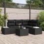 Conjunto de Sofá de Jardín de 5 piezas con Cojines Beige de Poliratán by , Outdoor sofas - Ref: Foro24-3347053, Price: 367,10...