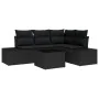 Conjunto de Sofá de Jardín de 5 piezas con Cojines Beige de Poliratán by , Outdoor sofas - Ref: Foro24-3347053, Price: 367,10...