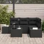 Conjunto de Sofá de Jardín de 5 piezas con Cojines Beige de Poliratán by , Outdoor sofas - Ref: Foro24-3347053, Price: 367,10...