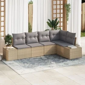 Conjunto de Sofás de Jardín de 5 Piezas con