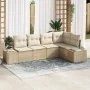 Juego de Sofá de Jardín de 5 Piezas con Cojines Beige de Ratán y Poliéster by , Outdoor sofas - Ref: Foro24-3347061, Price: 3...