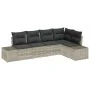 Juego de Sofá de Jardín de 5 Piezas con Cojines Gris Claro de Ratán Sintético by , Outdoor sofas - Ref: Foro24-3347062, Price...
