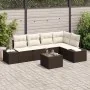 Conjunto de Sofá de Jardín de 5 Piezas con Cojines Gris Ratán Poliéster | Foro24.es | Tu tienda online para hogar, jardín y más Foro24.es