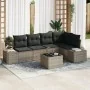 Conjunto de Sofás de Jardín de 5 Piezas con Cojines Negros de Poliratán von , Outdoor-Sofas - Ref: Foro24-3347069, Preis: 400...