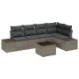 Conjunto de Sofás de Jardín de 5 Piezas con Cojines Negros de Poliratán von , Outdoor-Sofas - Ref: Foro24-3347069, Preis: 400...