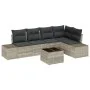 Conjunto de 6 Piezas de Sofá de Jardín con Cojines Gris Poliratán by , Outdoor sofas - Ref: Foro24-3347072, Price: 445,39 €, ...