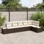 Conjunto de Sofá de Jardín de 6 Piezas con Cojines Marrón de Ratán | Foro24.es | Tu tienda online para hogar, jardín y más Foro24.es