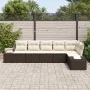 Conjunto de Sofá de Jardín de 6 Piezas con Cojines Marrón de Ratán | Foro24.es | Tu tienda online para hogar, jardín y más Foro24.es