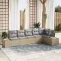 Set de Sofás de Jardín de 6 Piezas con Cojines Beige de Ratán Sintético | Foro24.es | Tu tienda online para hogar, jardín y más Foro24.es