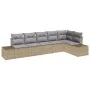 Set de Sofás de Jardín de 6 Piezas con Cojines Beige de Ratán Sintético | Foro24.es | Tu tienda online para hogar, jardín y más Foro24.es