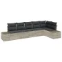 Juego de sofá de jardín de 6 piezas con cojines en ratán sintético gris claro. by , Outdoor sofas - Ref: Foro24-3347082, Pric...