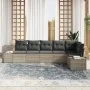Juego de sofá de jardín de 6 piezas con cojines en ratán sintético gris claro. by , Outdoor sofas - Ref: Foro24-3347082, Pric...