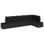 Conjunto de Sofá de Jardín de 6 Piezas con Cojines Negro Poliratán von , Outdoor-Sofas - Ref: Foro24-3347083, Preis: 429,72 €...