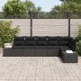 Conjunto de Sofá de Jardín de 6 Piezas con Cojines Negro Poliratán von , Outdoor-Sofas - Ref: Foro24-3347083, Preis: 429,72 €...