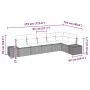 Juego de sofá de jardín de 6 piezas con cojines en ratán sintético gris claro. by , Outdoor sofas - Ref: Foro24-3347082, Pric...