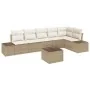 Juego de Sofá de Jardín de 7 Piezas con Cojines Marrón de Poliratán by , Outdoor sofas - Ref: Foro24-3347091, Price: 486,57 €...