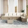 Juego de Sofá de Jardín de 7 Piezas con Cojines Marrón de Poliratán by , Outdoor sofas - Ref: Foro24-3347091, Price: 486,57 €...