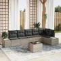 Juego de Sofá de Jardín de 7 Piezas con Cojines Gris Ratán Sintético by , Outdoor sofas - Ref: Foro24-3347092, Price: 502,02 ...
