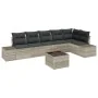 Juego de Sofá de Jardín de 7 Piezas con Cojines Gris Ratán Sintético by , Outdoor sofas - Ref: Foro24-3347092, Price: 502,02 ...