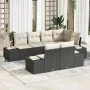Set de Sofá de Jardín de 7 Piezas con Cojines Negro Poliratán by , Outdoor sofas - Ref: Foro24-3347097, Price: 537,02 €, Disc...
