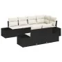Set de Sofá de Jardín de 7 Piezas con Cojines Negro Poliratán by , Outdoor sofas - Ref: Foro24-3347097, Price: 537,02 €, Disc...