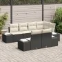 Set de Sofá de Jardín de 7 Piezas con Cojines Negro Poliratán by , Outdoor sofas - Ref: Foro24-3347097, Price: 537,02 €, Disc...