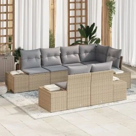 Conjunto de sofá de jardín de 7 piezas con
