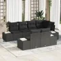 Juego de sofá de jardín de 7 piezas con cojines negro poliratán von , Outdoor-Sofas - Ref: Foro24-3347103, Preis: 547,62 €, R...