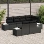 Juego de sofá de jardín de 7 piezas con cojines negro poliratán von , Outdoor-Sofas - Ref: Foro24-3347103, Preis: 547,62 €, R...