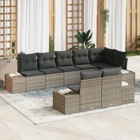 Set de Sofás de Jardín de 8 Piezas con Cojines