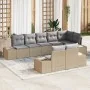 Juego de Sofá de Jardín de 8 piezas con cojines Beige Poliratán de , Sofás de exterior - Ref: Foro24-3347110, Precio: 608,57 ...