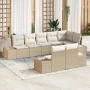Conjunto de sofá de jardín de 8 piezas con cojines beige de ratán von , Outdoor-Sofas - Ref: Foro24-3347111, Preis: 620,83 €,...