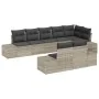 Juego de sofá de jardín de 8 piezas con cojines gris claro poliratán von , Outdoor-Sofas - Ref: Foro24-3347112, Preis: 637,10...