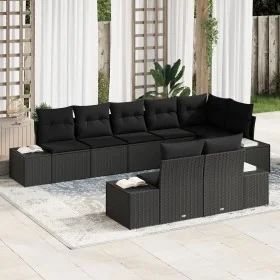 Conjunto de Sofá de Jardín de 8 Piezas con Cojines Negro Poliratán von , Outdoor-Sofas - Ref: Foro24-3347113, Preis: 609,49 €...