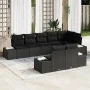 Conjunto de Sofá de Jardín de 8 Piezas con Cojines Negro Poliratán von , Outdoor-Sofas - Ref: Foro24-3347113, Preis: 609,49 €...