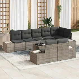 Juego de Sofá de Jardín de 8 Piezas con Cojines Gris de Ratán Sintético by , Outdoor sofas - Ref: Foro24-3347119, Price: 634,...