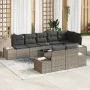 Juego de Sofá de Jardín de 8 Piezas con Cojines Gris de Ratán Sintético von , Outdoor-Sofas - Ref: Foro24-3347119, Preis: 634...