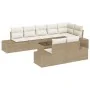 Conjunto de Sofá de Jardín de 9 Piezas con Cojines de Ratán Marrón by , Outdoor sofas - Ref: Foro24-3347121, Price: 672,99 €,...