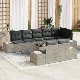 Conjunto de Sofá de Jardín de 9 Piezas con