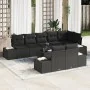 Conjunto de Sofá de Jardín Set de 9 Negro by , Outdoor sofas - Ref: Foro24-3347123, Price: 660,49 €, Discount: %