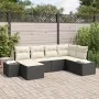 Juego de Sofás de Jardín de 6 Piezas con Cojines Negro Poliratán von , Outdoor-Sofas - Ref: Foro24-3347127, Preis: 396,70 €, ...