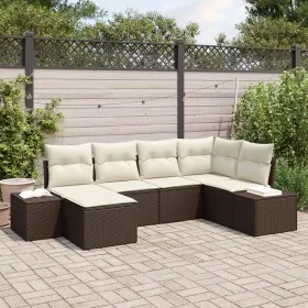 Set de Sofás de Jardín de 6 Piezas con Cojines